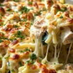 Chicken Alfredo Bake