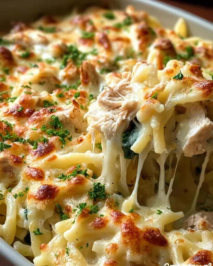 Chicken Alfredo Bake