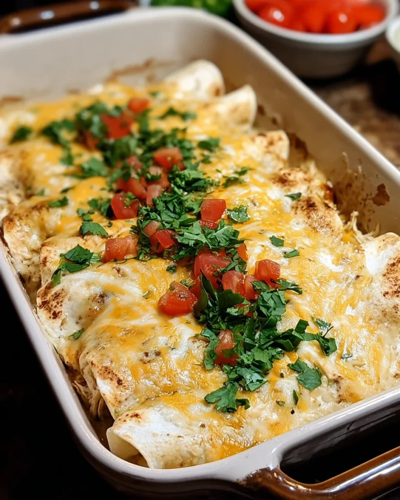 Creamy White Chicken Enchiladas