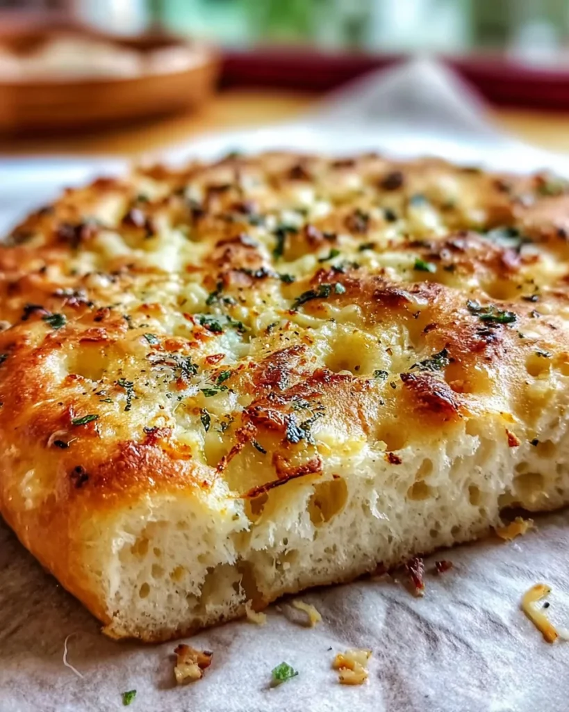 Garlic Parmesan Focaccia Bread : Savory & Easy