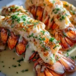 Garlic Parmesan Lobster Tails with Alfredo Sauce