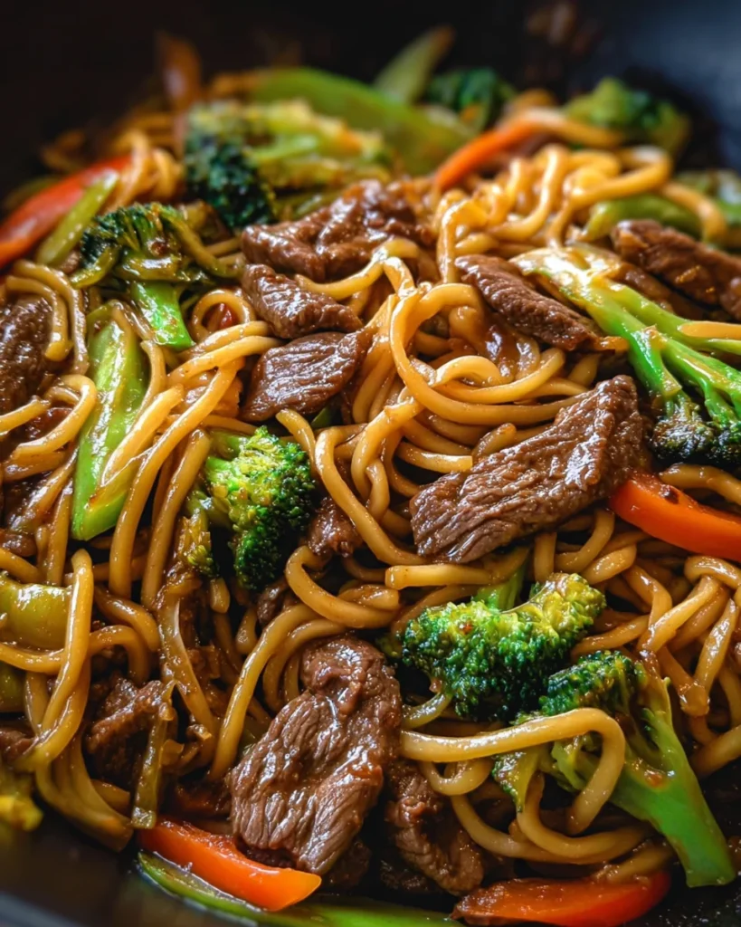 Homemade Beef and Broccoli Lo Mein