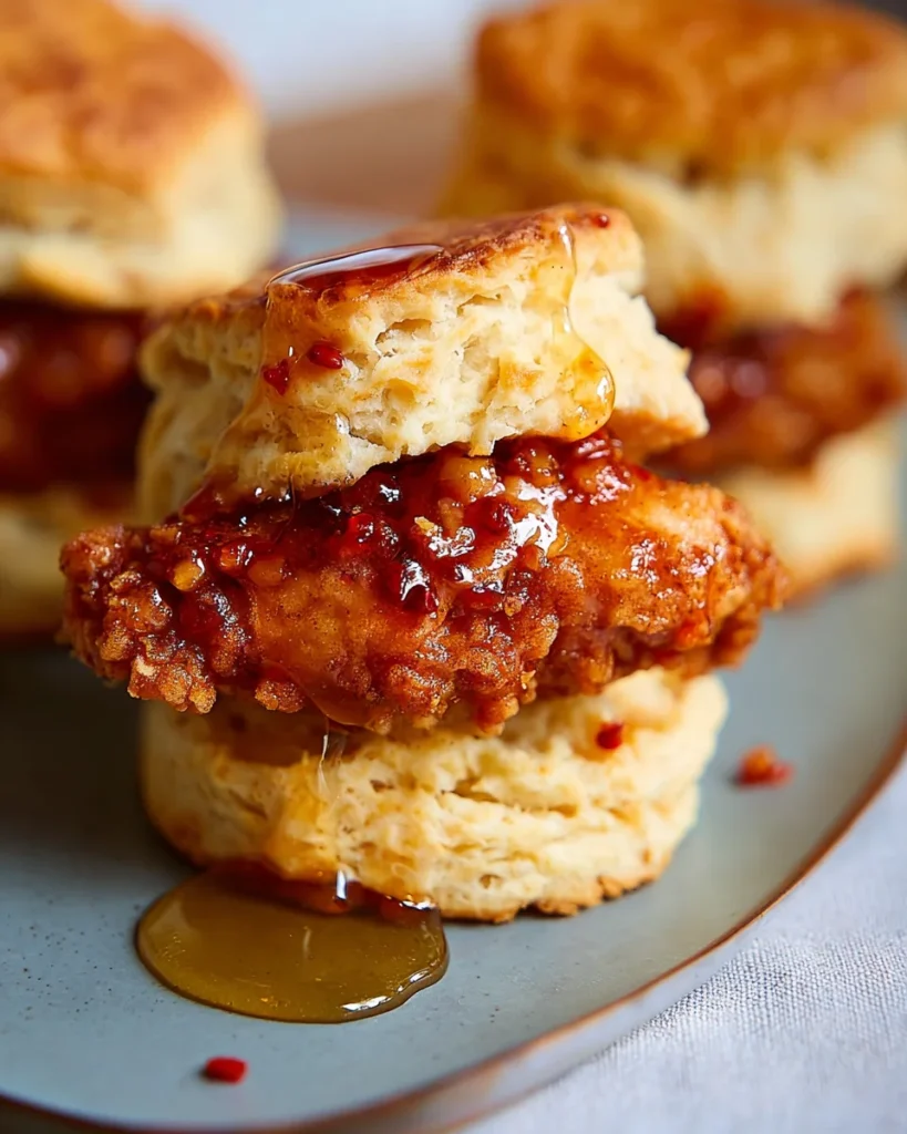 Hot Honey Chicken Biscuits