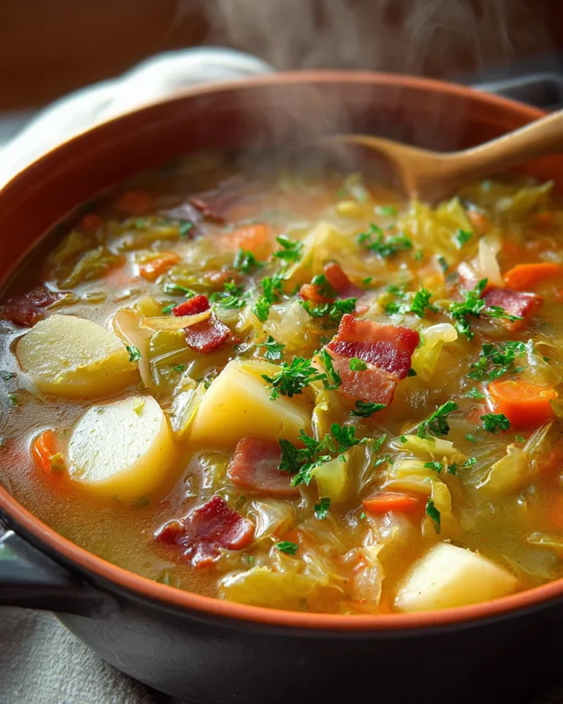 Irish Bacon, Cabbage, and Potato Soup