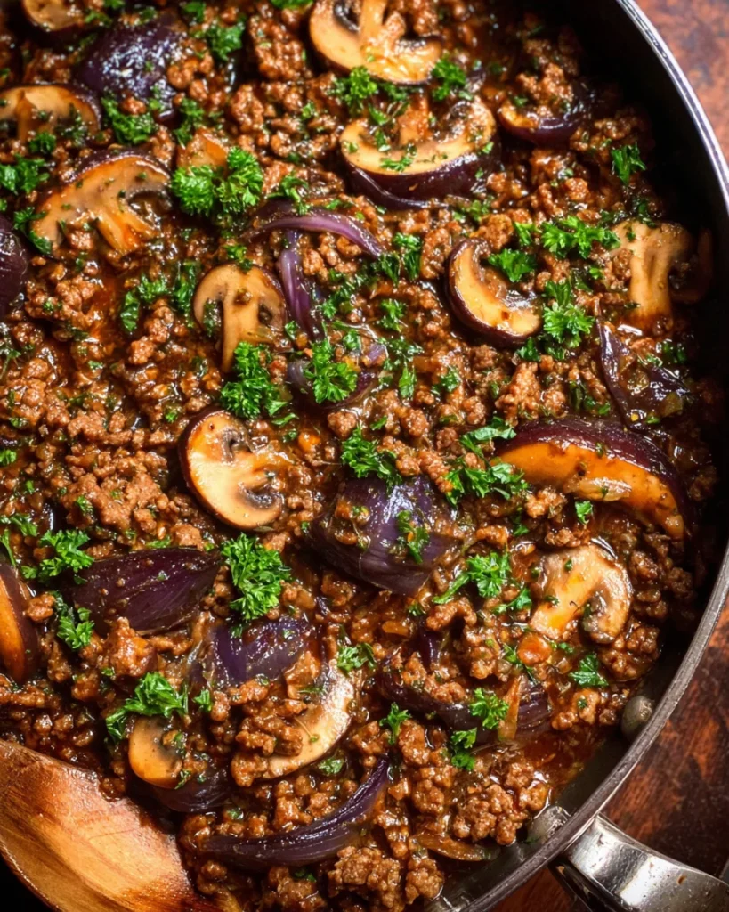 Mustard Beef with Mushrooms