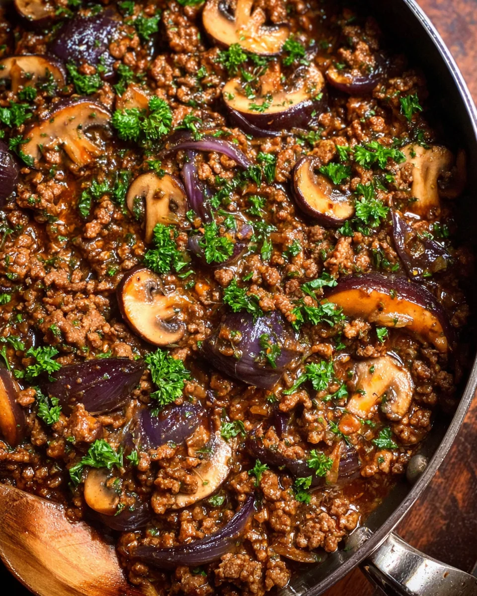 Mustard Beef with Mushrooms