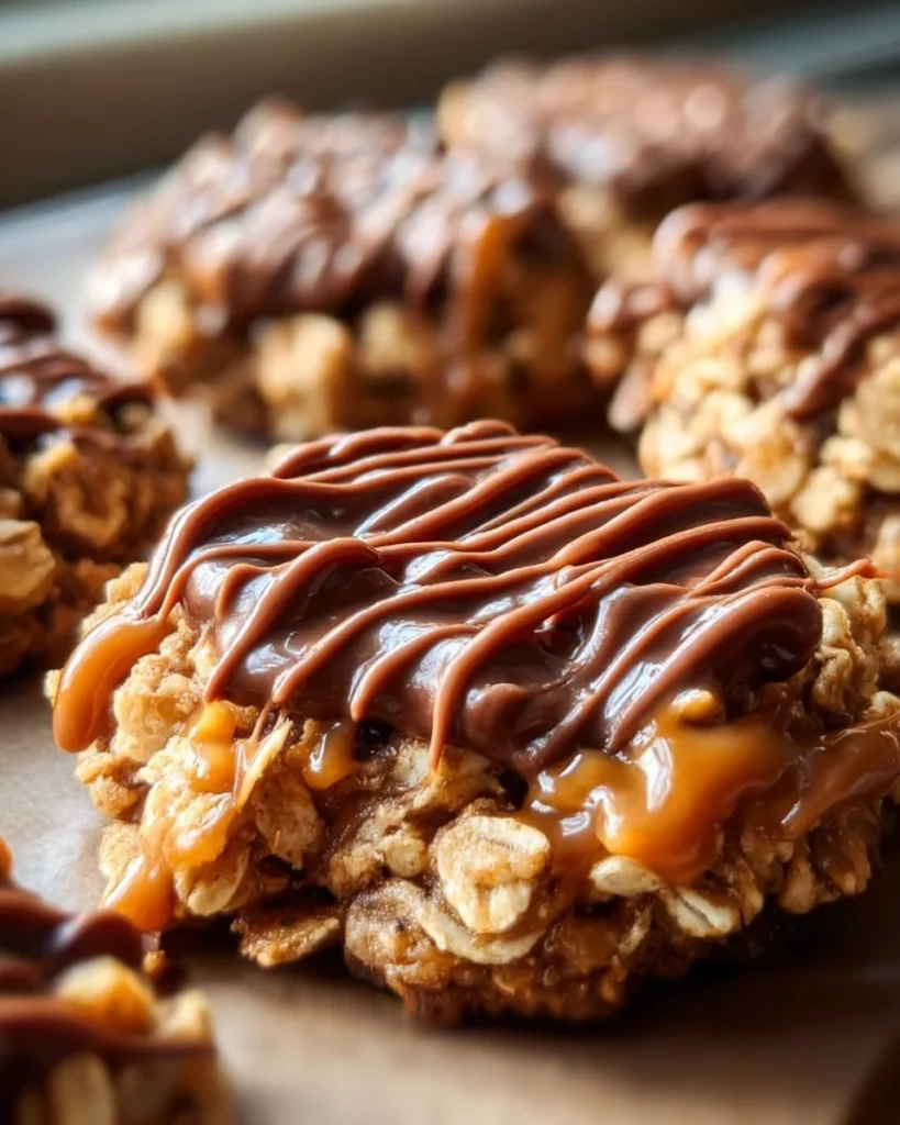 Peanut Butter Chocolate Caramel Cookies