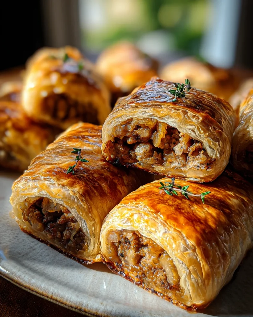 Savory French Onion Sausage Rolls