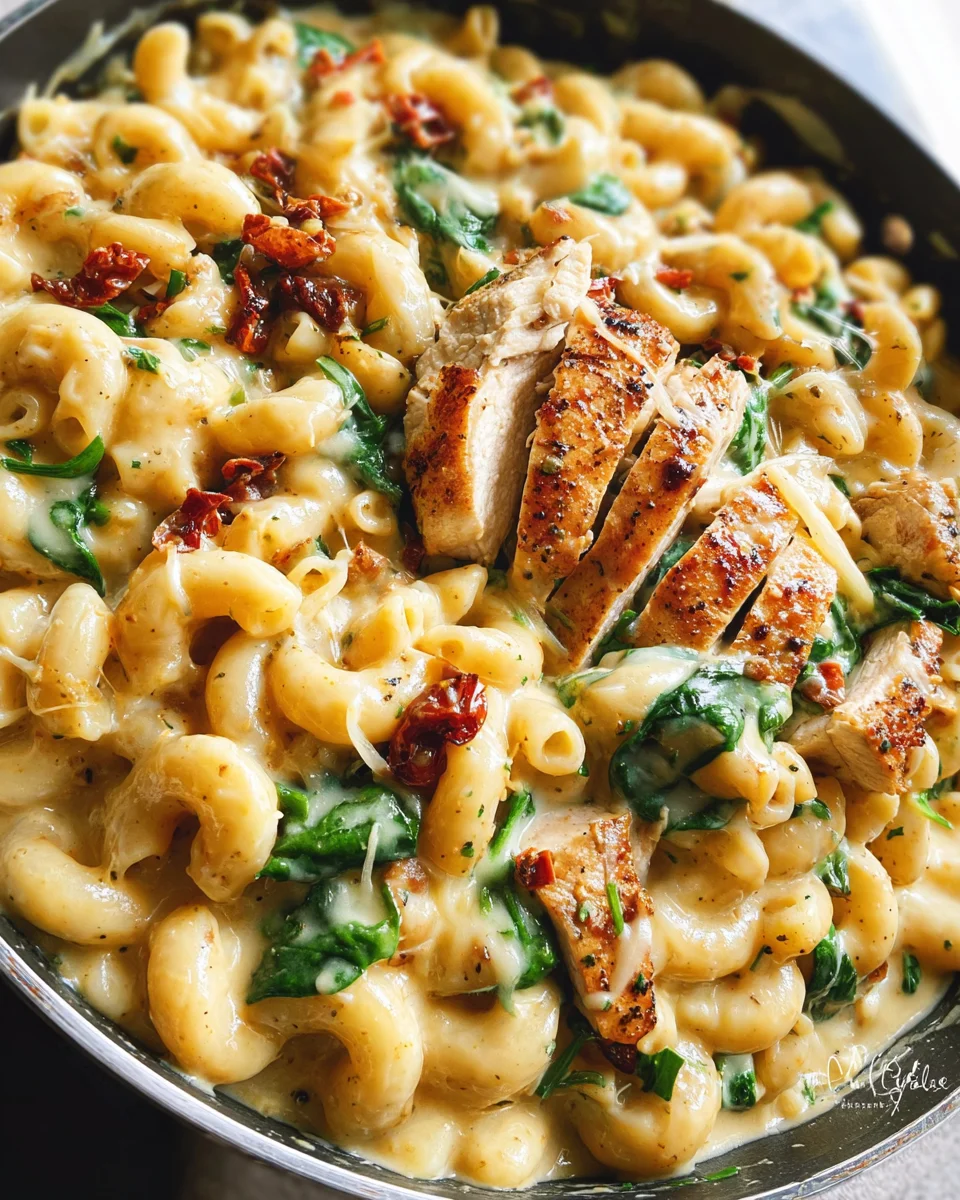 Tuscan Chicken Mac And Cheese (ONE POT, STOVE TOP)