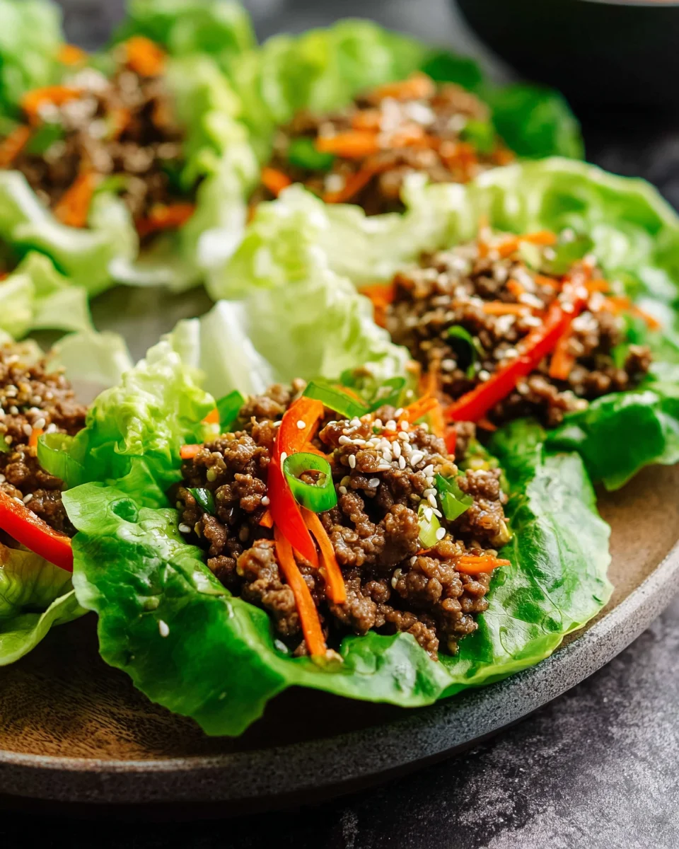 Asian Style Ground Beef Lettuce Wraps