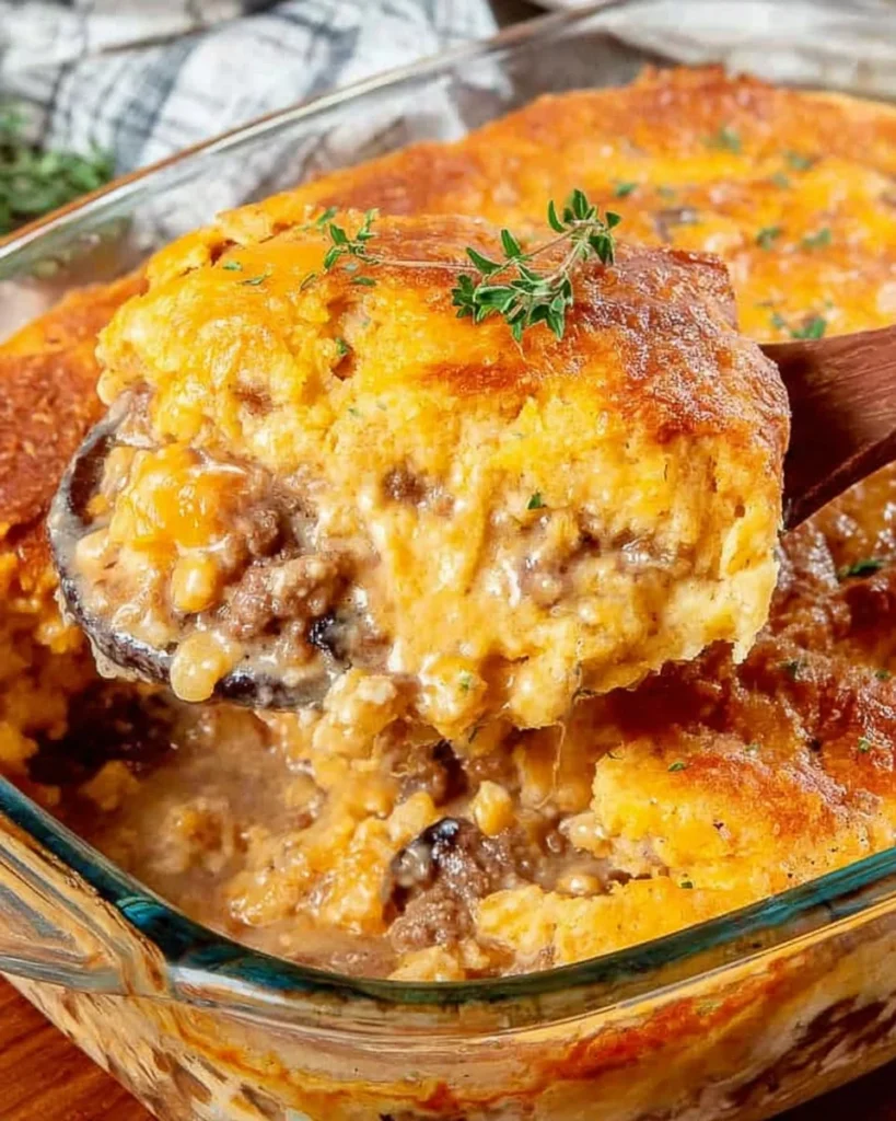 Cheddar Bay Ground Beef Cobbler