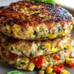 Chicken and Zucchini Corn Burgers