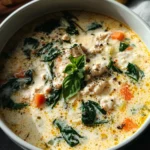 Creamy Italian Ground Chicken Soup