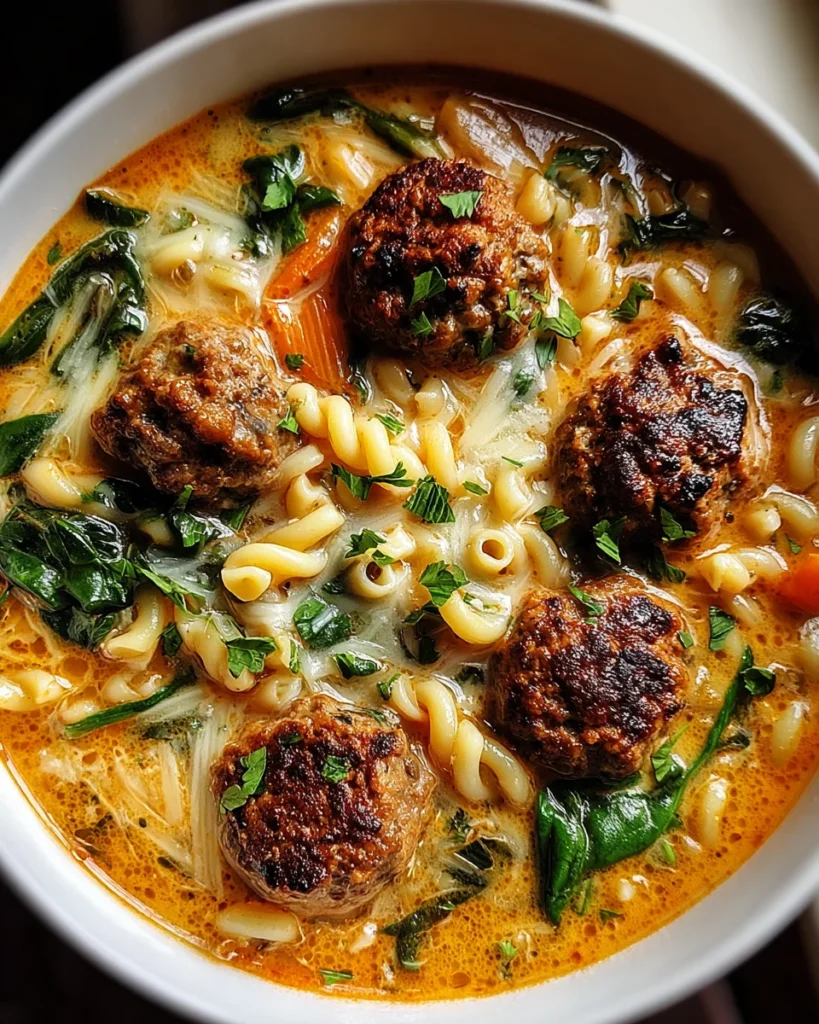 Creamy Italian Meatball Soup