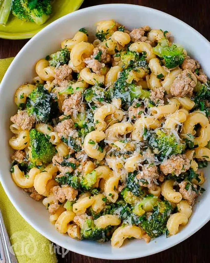 Easy Ground Turkey Broccoli Pasta Dinner