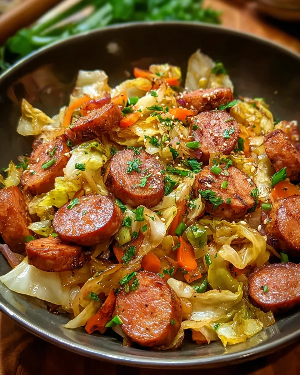 Easy Sausage and Cabbage Stir Fry