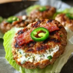 Jalapeño Popper Turkey Burgers