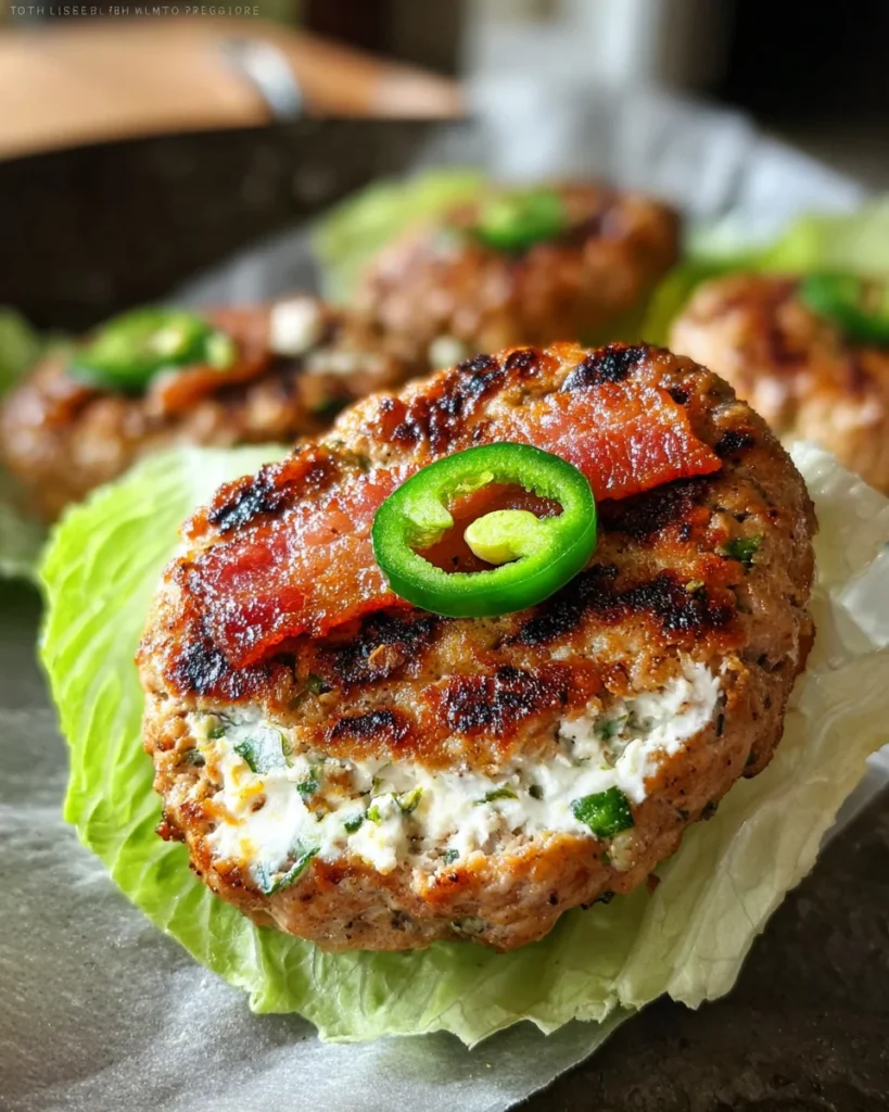 Jalapeño Popper Turkey Burgers