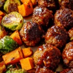 Korean BBQ Meatballs and Vegetables