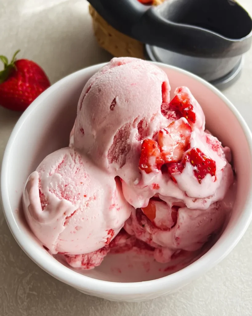 Ninja Creami Strawberry Cottage Cheese Ice Cream