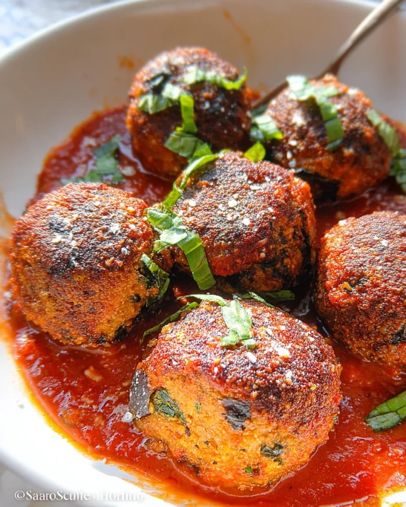 Roasted Eggplant "Meatballs"