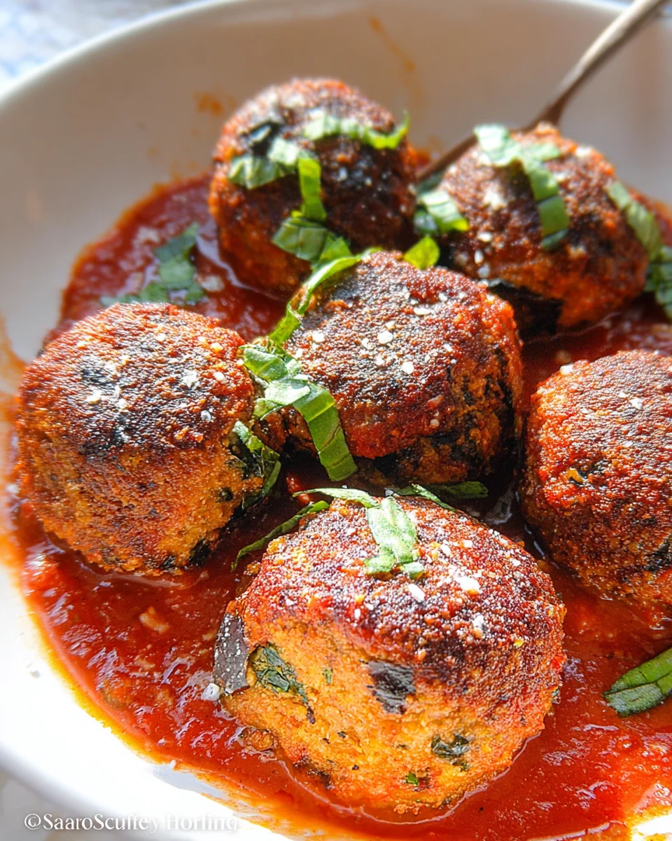 Roasted Eggplant "Meatballs"