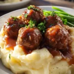 Salisbury Meatballs and Mashed Potatoes Recipe