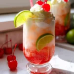 Shirley Temple Ice Cream Float