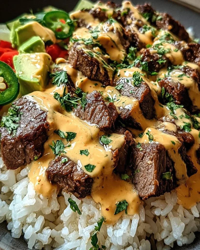 Steak Queso Rice