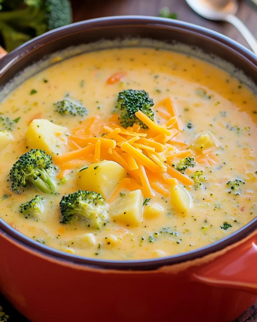 Cheddar Broccoli Potato Soup
