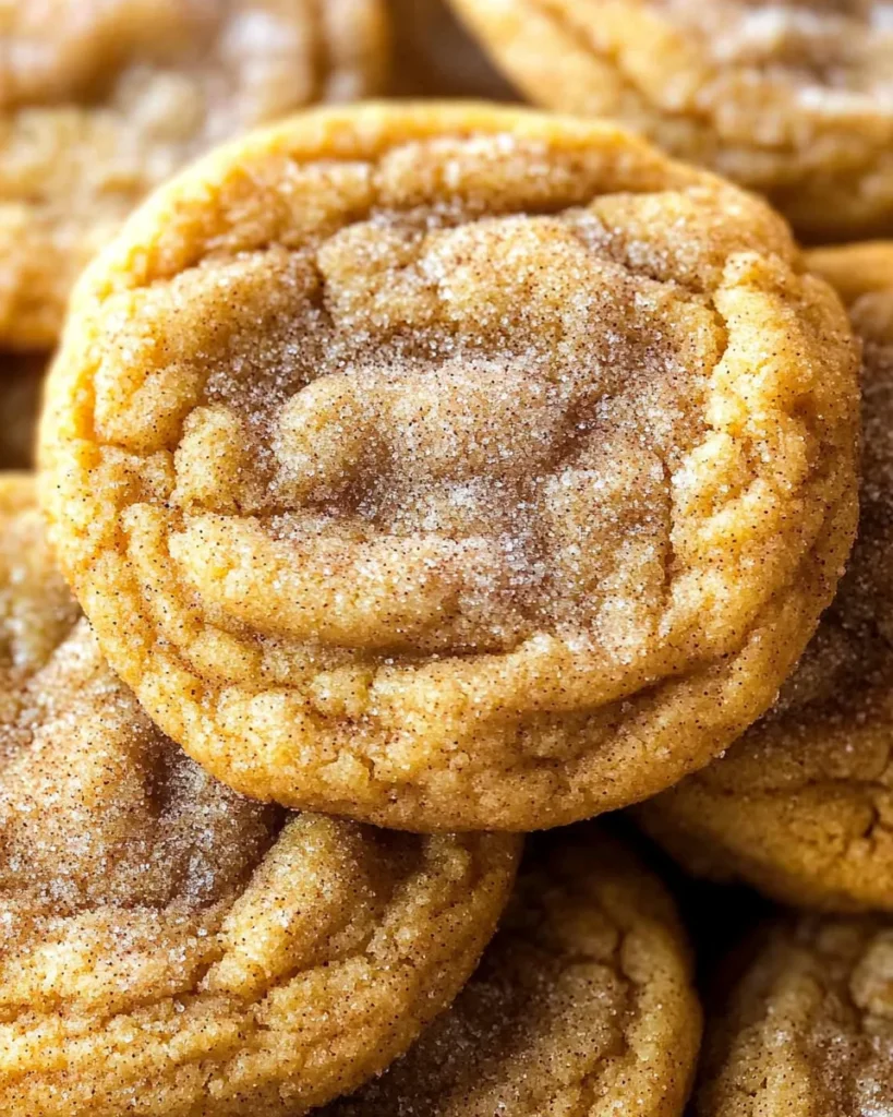 Chewy Pumpkin Snickerdoodle Cookies