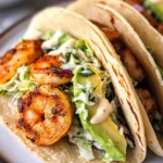 Cilantro Lime Shrimp Tacos with Creamy Slaw