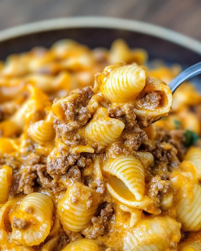 Creamy Beef and Shells