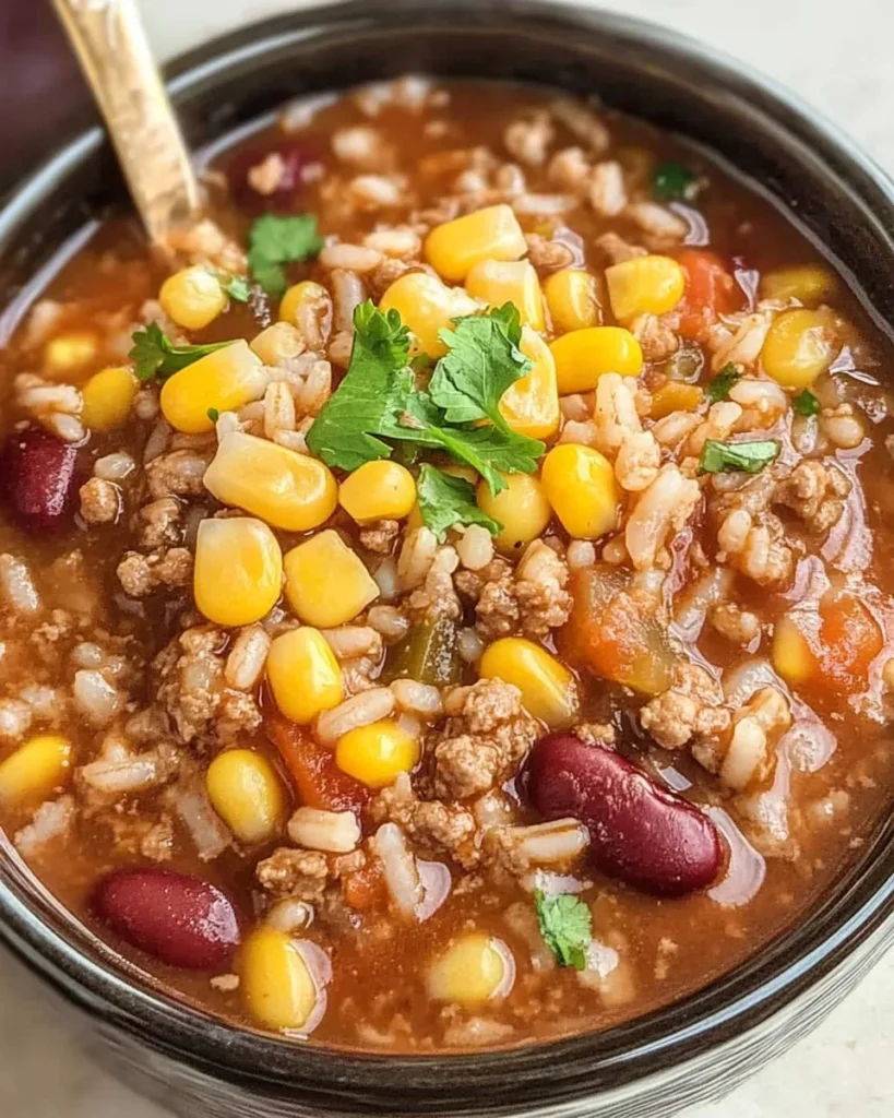 Crock Pot Taco Rice Soup Recipe