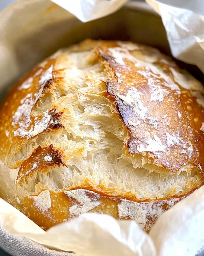 Dutch Oven No Knead Crusty Bread