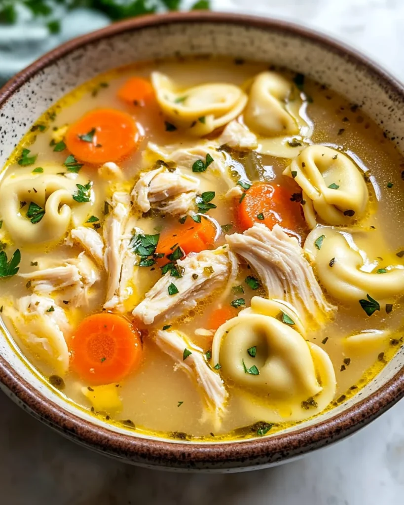 Easy Chicken Tortellini Soup
