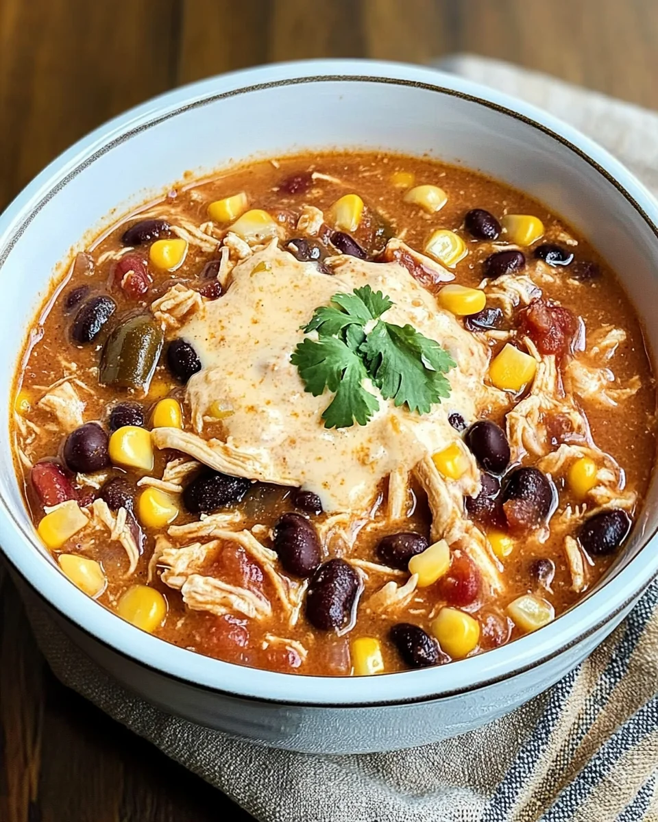 Easy Crock Pot Cream Cheese Chicken Chili