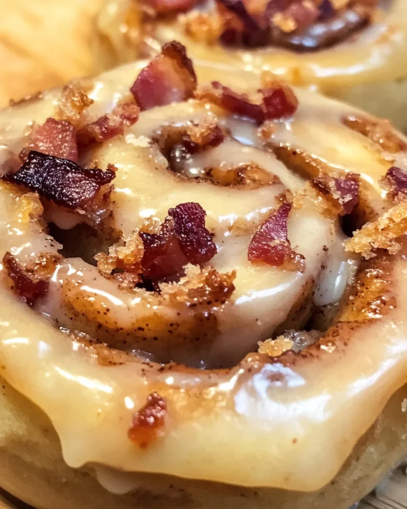Easy Maple Bacon Cinnamon Rolls