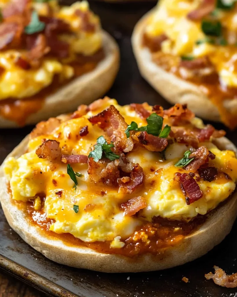English Muffin Breakfast Pizzas