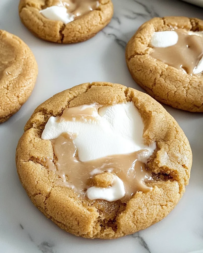 Fluffernutter Cookies (Peanut Butter and Marshmallow Cream)