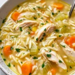 Lemon Chicken Orzo Soup