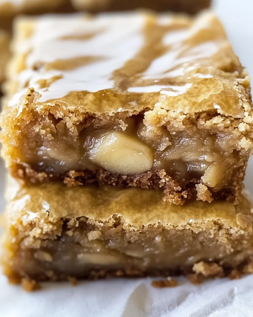 Maple Glazed Apple Blondies