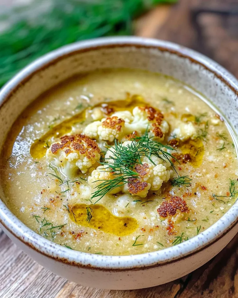 Roasted Cauliflower Soup