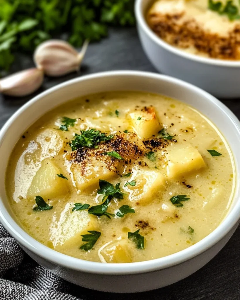 Roasted Garlic Potato Soup