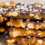 Salted caramel pretzel bark