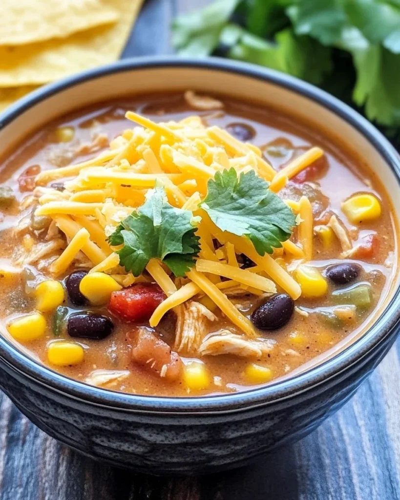 Slow Cooker Chicken Tortilla Soup